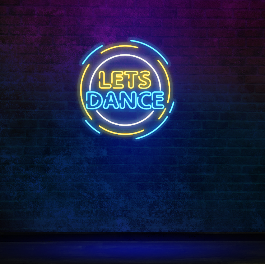 Retro Neon Signs | Pop Art Neon Light | Let's dance | Neon Works